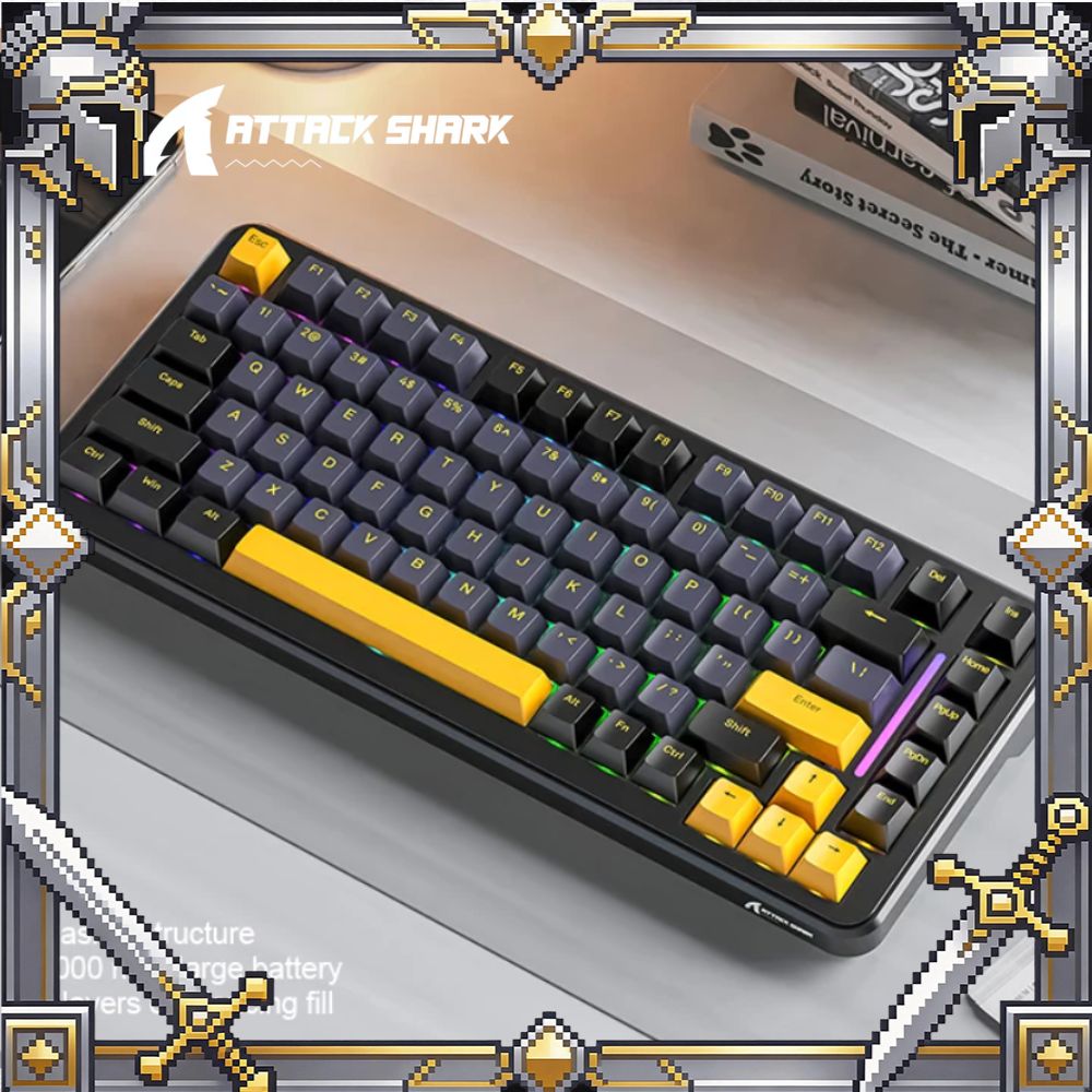 Gaming Keyboard Mechanical Wireless - Attack Shark M86 Mekanik Klavye Üç