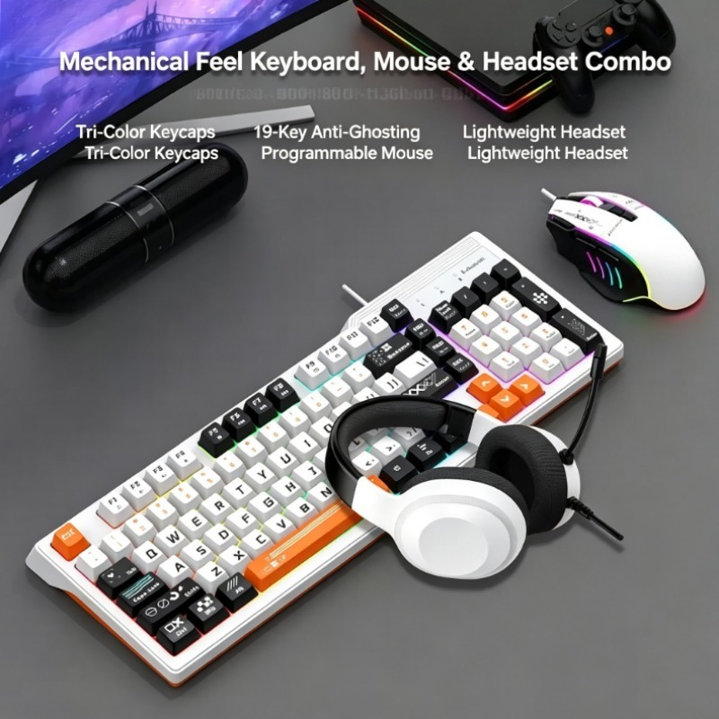 Gaming Keyboard Mouse Combo - K8pro 3'ü 1 Arada Oyun Kombosu