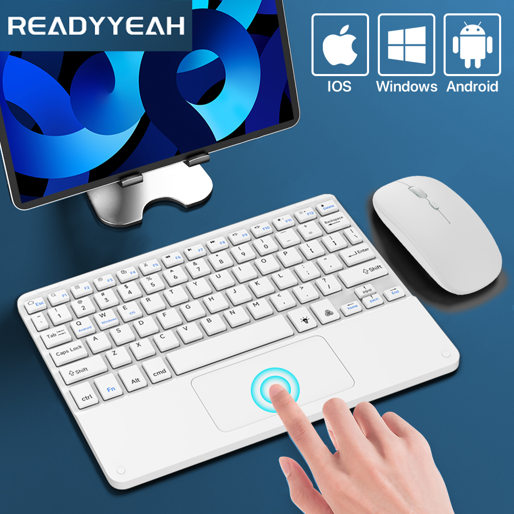 Gaming Keyboard Mechanical Wireless - IOS Android Windows için Touchpad kablosuz