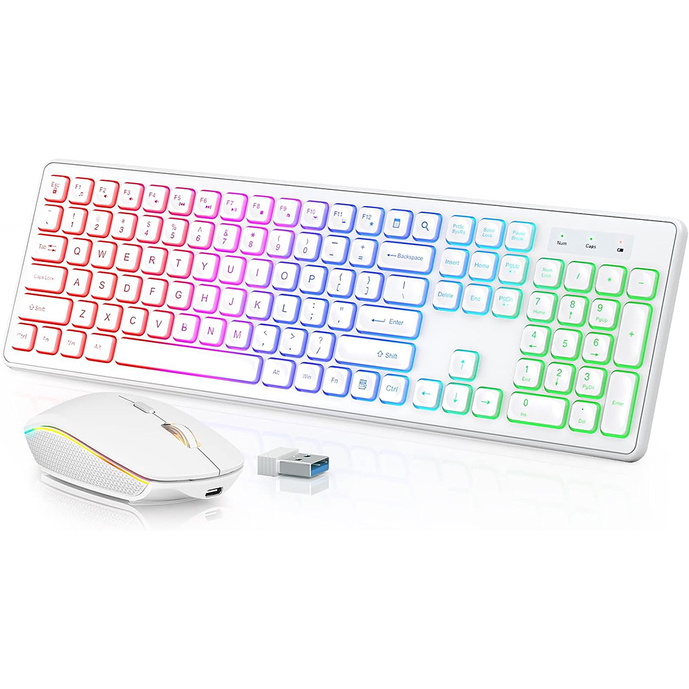 Gaming Keyboard Mouse Combo - Arkadan Aydınlatmalı Kablosuz Klavye ve Fare,