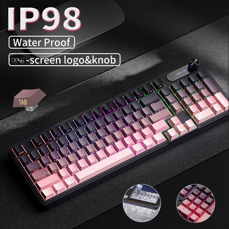RGB IP98 teclado düşük profill - Gaming Keyboard Ip98 incelemesi ve fiyatı